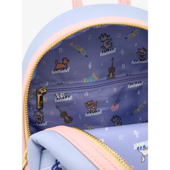 Aristocats light blue Piano mini backpack & Zipper Wallet Loungefly Disney main image 4